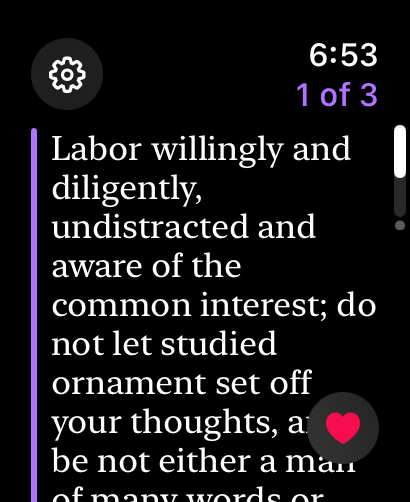 A highlight from Meditations on Apple Watch
